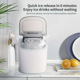 HALF SCALE Maker, 12kg (26LBS)/ 24 Hours, 6 Minutes Quick Making, Two Types, Built-in Disinfection, Low Noise, Comes with Scoop and Basket, Versatile Household