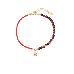 Charm Bracelets Fuqi Year Series Designer's Benmingnian Spliced Red Rope Bracelet For Women's Gift