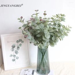 Decorative Flowers 68cm Green Silk Eucalyptus Leaf Artifical Plants Leaves Branch For Home Wedding Chritmas Decorations Room Decoration