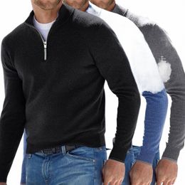 stylish Men Autumn Shirt Anti-pilling Men Spring Shirt Lg Sleeves Soft Pullover Thermal Men Sweater J6vr#