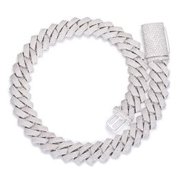 mens hip hop Jewellery high quality long buckle 20MM wide 4 row CZ diamond cuban link chain trendy chains necklace designer choker women rock daily outfit