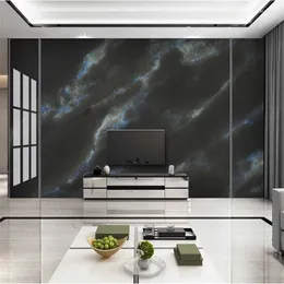 Wallpapers Wellyu Custom Wallpaper 3d Black Marble Art Texture High-end Club Background Living Room Bedroom