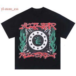 High Quality Men's T-shirts Hellstar T-shirt Fashion Men Women Designer Clothes Cartoon Graphic Punk Rock Tops Summer High Street Streetwear Casual T-shirt 6837