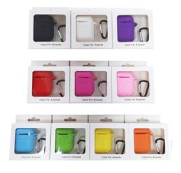 For Airpods 3 Airpods2 Silicone Earphone Case Soft Thin Protector Cover Earphones Cases Antidrop Earpods With Hook Retail Box Man1496644