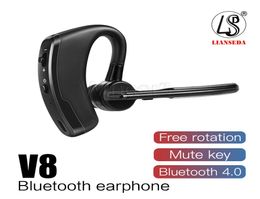 V8 Bluetooth earphone V40 Business Stereo Earphones With Mic Wireless Universal Voice earphone with package for V8 Voyager4352630