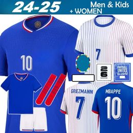 French Club Full Sets 24 25 BENZEMA Soccer Jerseys GIROUD MBAPPE GRIEZMANN SALIBA PAVARD KANTE Maillot De Foot Equipe Maillots Kids Kit Women Men Football Shirt JJ 3.26