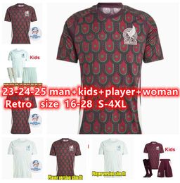 2024 2025 Mexico Soccer Jerseys CHICHARITO 24 25 Football Shirt Men Kids Kit Home Away E. ALVAREZ C. VELA Camisetas Copa America Maillot Mexique GIMENEZ MEXICAN uniform