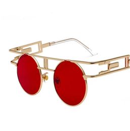 vintage steampunk fashion sunglasses for men and women round gothic designer unisex glasses street punk sunglass de sol5302384