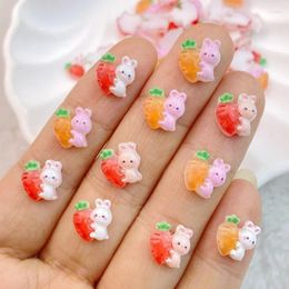 Nail Art Decorations 50Pcs Cartoon Carrot Accessories Cute Three-dimensional Super High Face Value Decoration