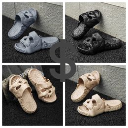 GAI shoes cotton thick soled sandals men's fashionable skeleton Skull Personalized Punk breathe freely cool seabeach male black funny not smelly