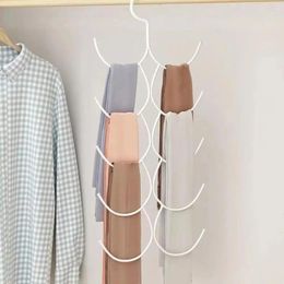 Hangers Space-saving Closet Organizer Stainless Steel Scarf Storage Rack With Multi Hooks For Leggings Socks Yoga Stockings