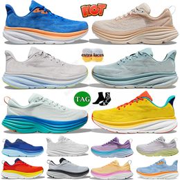 designer new one one bondi 8 running shoes clifton 9 carbon x 2 Amber Yellow triple black white Bellwether Blue Summer Song airs for men woman OG sneakers Big Size 47