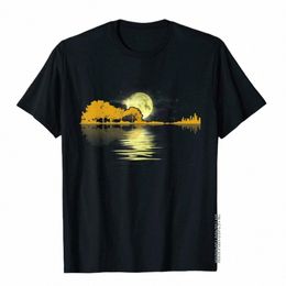 guitar Lake Shadow Love Guitar T-Shirt T-Shirt Cott Male T Shirt Tight Tops Shirt Wholesale Casual J3BP#