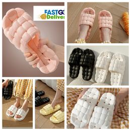 Slippers Home Shoes GAI Slide Bedroom Shower Room Warm Plush Livings Rooms Soft comforts Wears Cottons Slippers Ventilate Woman Men black pinks white