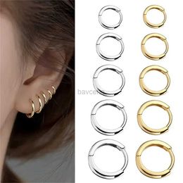 Hoop Huggie 2/8Pcs fashionable and simple 316L stainless steel small hoop earrings Cartilagus handle front spiral earplugs Jewellery 240326