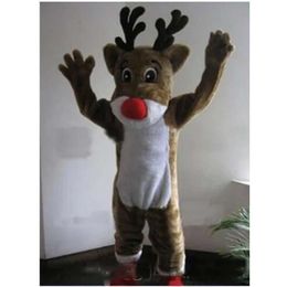 Mascot Costumes Christmas Halloween Reindeer Mascotte Cartoon Plush Fancy Dress Mascot Costume