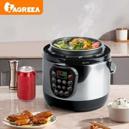 IAGREEA 2L Electric Pressure Cooker 8 Menu Settings, Non Stick Inner Cooker, 24-hour Reservation, Delayed Start Perfect for Pasta, Beef Steak, Roast Chicken -