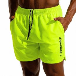 fluorescent Green 2023 Summer Fitn Jogger Shorts Men Running Sports Workout Shorts Quick Dry Training Gym Athletic Shorts Fit E0Pd#