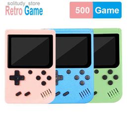 Portable Game Players Retro portable mini handheld video game console 8-bit 3.0-inch color LCD childrens color game player with built-in 500 games Q2403271