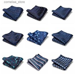 Handkerchiefs Paisley Hanky Flower Pocket Square is suitable for mens suits weddings parties fashionable business handles navy blue pockets Hanky Red Square Y2403