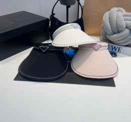 Luxury Summer Visors Women Fashion Beach Women Silk Empty Top Hat Cap Designer Adjustable Caps Street Sun Protect Hats