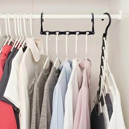Hangers Hole Clothes Hanger Multi-function Durable Folding Rack Rotating Wardrobe Drying Self Home Organizer