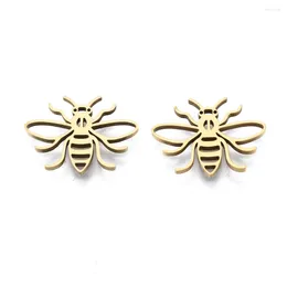 Pendant Necklaces 20pcs 201 Stainless Steel Laser Cut Bees Pendants Animal Charm For Jewellery Making DIY Bracelet Necklace Crafts Decor