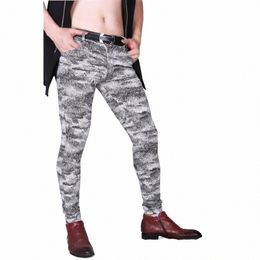 mens Spring Summer Thin Elastic Camo Tights Penicl Pants Fitn Legging Camoue Trousers Pantal Homme Spodnie Streetwear G4cJ#