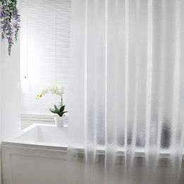 Curtains 100% EVA 17S Thickened 3D shower curtain waterproof Luxury Transparent Translucent Bathroom Mildew Plastic Bath with Hook