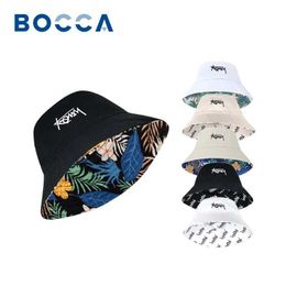 ge-sized 60cm bucket hat reversible Hawaiian hat with double-sided embroidery unisex sun fisherman hat summer casual hip-hopC24326