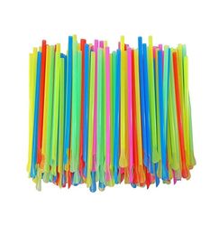 Colorful Disposable Spoon Straws Drinking Spoon Straw for Coffee Milk Shaved Ice Milkshakes Kithcen Barware Whole6256359