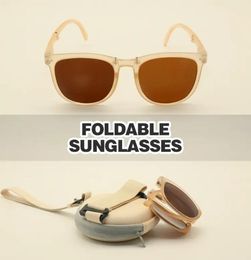 Unisex Foldable Sunglasses Polarised UV400 Classic Style Retro Sun Shades Eyeglasses Folding Sun Glasses Ultra Light Frame wi7894063