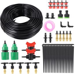 Kits 5/10/15/20/25 Mdiy Garden Irrigation Watering Kit With 4/7mm Pvc Hose Potted Lawn Farm Irrigation Spray Nozzle System
