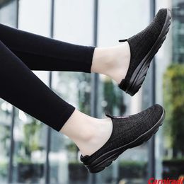 Walking Shoes Lightweight Trend Flying Woven Half Slippers Women Weave Breathable Baskets Casual Sneakers Ladies Non-slip