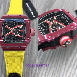 Richar Watch Designer Mechanical Rm6702 Skeleton Wrist Watches for Men Luxury High Quality Carbon Fibre Case Waterproof Sapphire Glass Hi ZACT