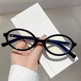 Sunglasses Frames KAMMPT Vintage Oval Women Eyeglasses Frame Stylish Korean Style Non-prescription Spectacles Trendy Brand Designer Eyewear