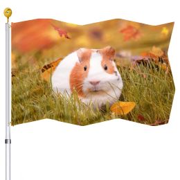 Accessories Cute Guinea Pig Flag Small Animal Pet Holiday Party Flag Indoor Outdoor Decor Flags Polyester with Brass Grommets for Women Men