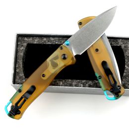 Folding Knife S30V Drop Point Stone Wash/Black Blade PEI Plastic Handle Outdoor Camping Hiking EDC Folder Gift Knives with Retail Box