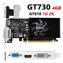 GT730 4GB DDR3 128Bit Graphics Card with VGA DVI Port PCIE20 16X Computer Video GT610 1G 2G for OfficeHome 240318