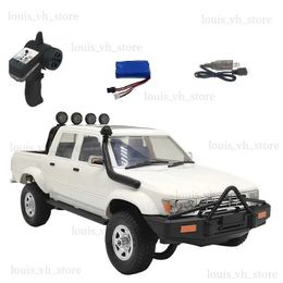 Electric/RC Car WPL CAR D64-1 Remote Control Car Differential Four-Wheel Drive Vehicle Crawler Off-road Car Buggy 1 16 4WD Newest CAR D62 Gift T240325