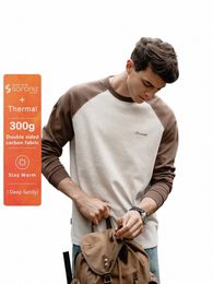 simwood 2024 Spring New Oversize Thermal Sweatshirts Men Raglan Sleeve Ctrast Colour Hoodies Plus Size Brand Clothing W3Pc#