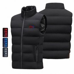 unisex Electric Heated Jacket 23/9 Heating Zes Sportswear Wable Thermal Vest USB Charging Jacket for Outdoor Cam S-7XL b0fL#
