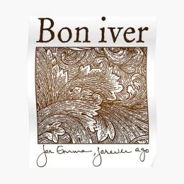 Calligraphy Bon Iver Poster Wall Decoration Art Painting Picture Mural Print Funny Vintage Modern Room Home Decor No Frame