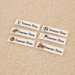 accessories Custom Ironing Labels, Personalized Name, Clothing, Children's Names,School Labels,Brand Tags,Ball Game, Sports, TB5654