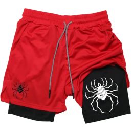 Anime Hunter X Hunter Gym Shorts for Men Breathable Spider Performance Shorts Summer Sports Fitn Workout Jogging Short Pants H4yf# 129