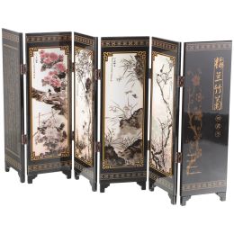 Dividers Screen Panel Divider Room Folding Chinese Desktop Tabletop Decorations For Dividers Lacquerware Ornament Oriental Panels