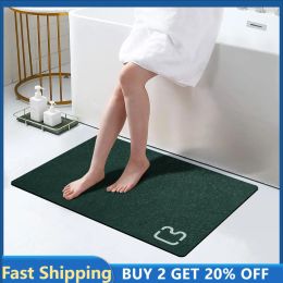 Mats Diatomaceous Earth Mat Magic Foam Moisture Absorbing Bath Mat Bathroom AntiSlip Kitchen Memory Bath Mats Water Absorbent Rugs