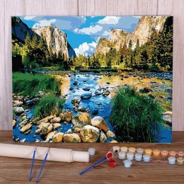 Number Nature Landscape Coloring By Numbers Painting Set Oil Paints 50*70 Painting On Canvas New Design Crafts Adults Drawing