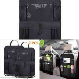 Upgraded 1Pcs/ 2Pcs Car Seat Back Organizer 5 Storage Pockets With Touch Screen Tablet Holder Protector For Kids Children Car Accessories