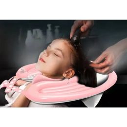Basins New Inflatable Shampoo Basin PVC Foldable Portable Shampoo Pad Spa Tub Deflate Hair Washing Basin for Pregnant Women Elderly